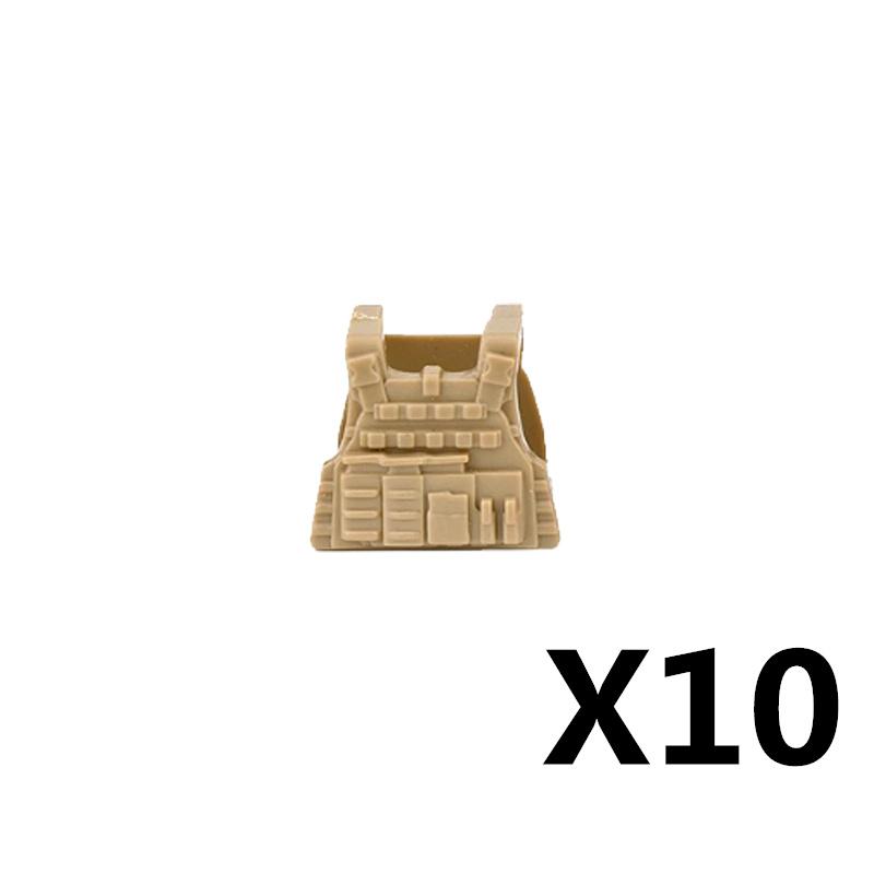 MOC Militärfigur Zubehör Bausteine Alpha SWAT Helm Weste Rucksack Knieschoner Nachtsichtgeräte Steine Spielzeug K017