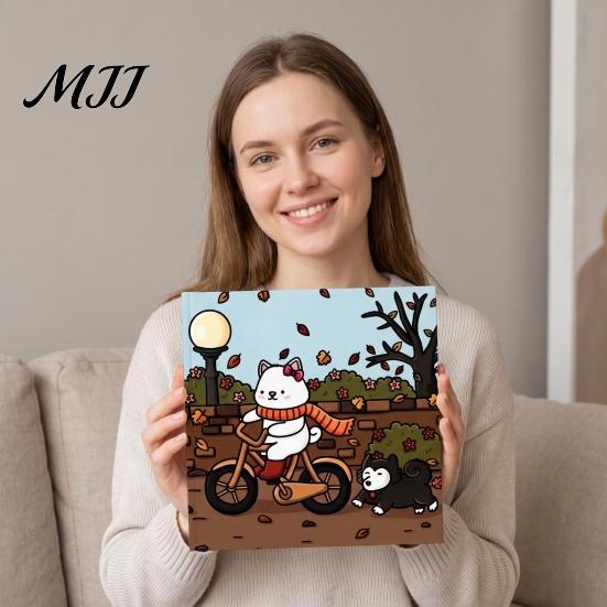 Drawing Pads for Colored Pencils Cozy Village Coloring Book, Thickened Cotton Pulp Paper, Stress Mindfulness Book Relief Portable Creative Art Doodle