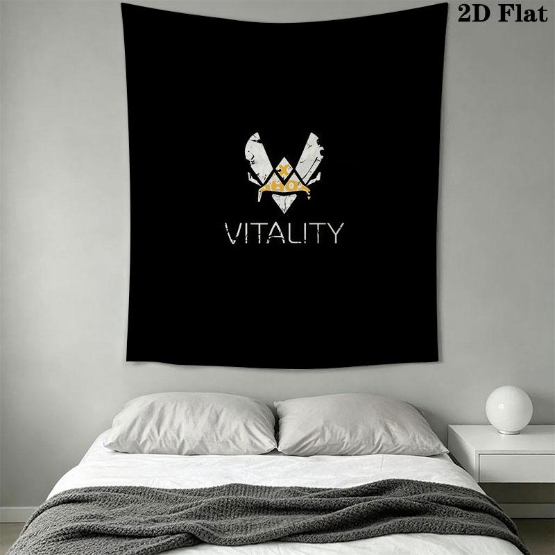 Team Vitality Wall Hanging Printed Fabric Blanket Decorative Tapestries for Bedroom Living Room Home Decor
