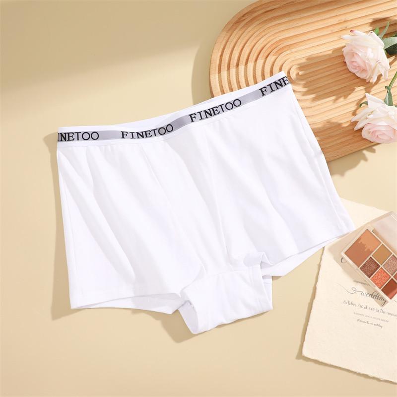 FINETOO Baumwollpanty für Damen, hohe Taille, Boxershorts, bequeme Slips, Damenunterhosen