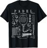 Padel Tennis Player Funny Retro Patent Sports Athlete T-Shirt
