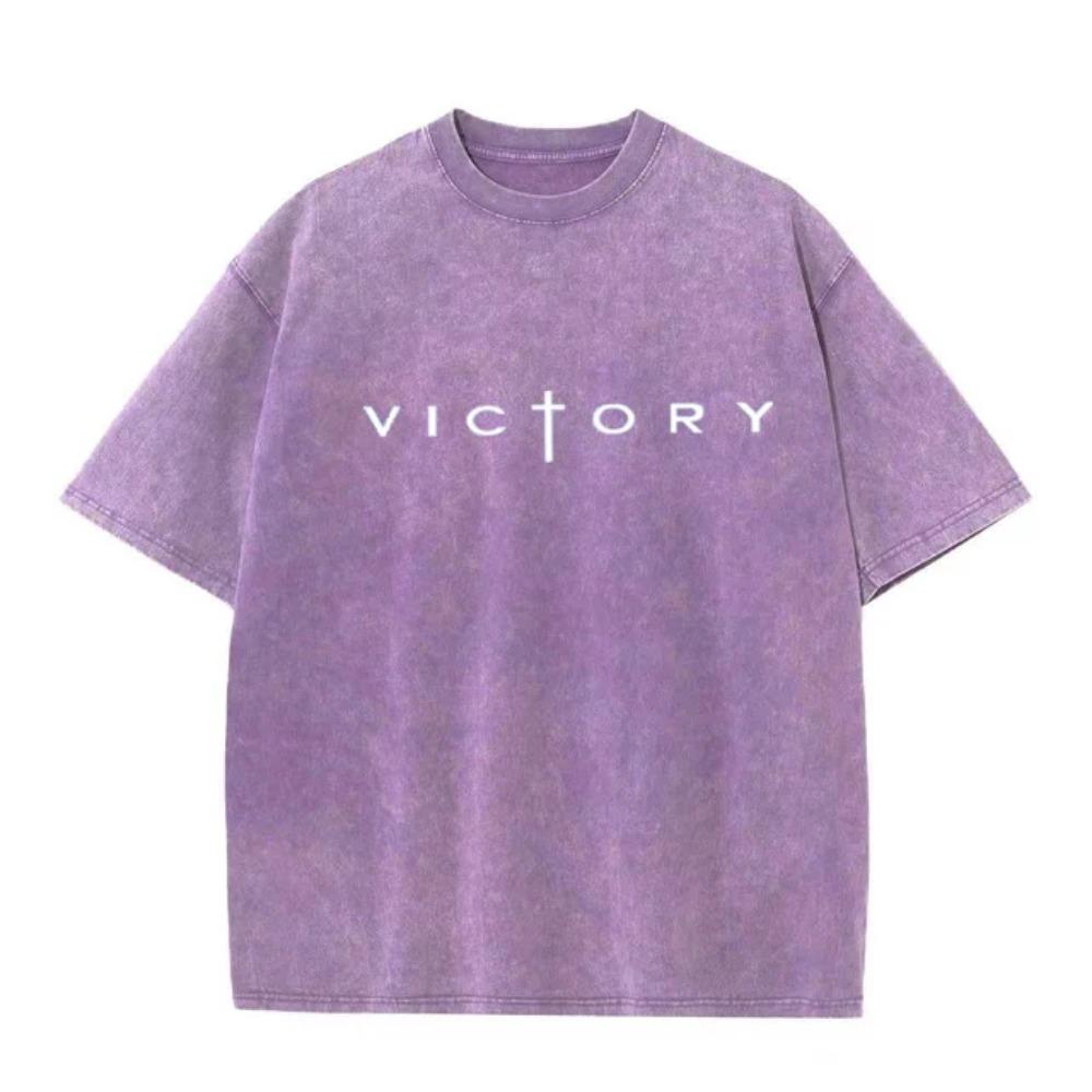 Herren Sommer Victory Print Kurzarm T-Shirt Lässig Sport Outdoor Grafik T-Shirt Hommes T-Shirt