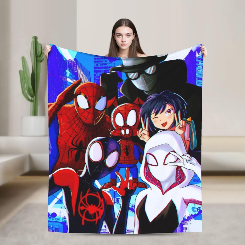 Spidey And His Amazing Friends Blankets Super Soft Funny Plush Throw Blanket For Chair Sofa Bed Flannel Bedspread Bed Cover