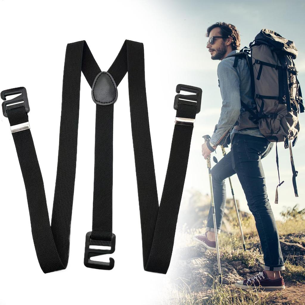 Premium Suspenders Clip-on Y-Back Elastic Belt for Snowboarding Climbing Trekking Men's Winter Gear Fashion Accessories