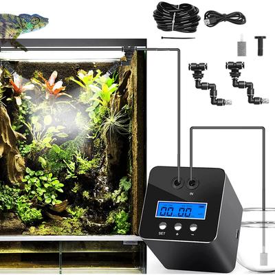 Timed Reptile Fogger Misting System Water Mister With Adjustable 360 Degree Spray Nozzles For Reptile Terrariums