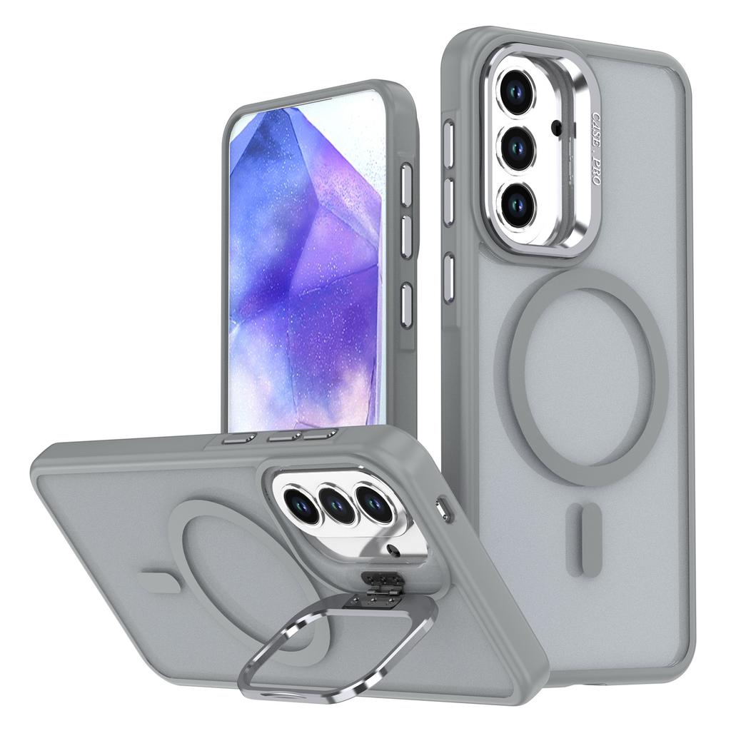 Für Samsung Galaxy A55 5G Magnetische Hülle Faltbarer Ständer Mattes PC + TPU Handyhülle