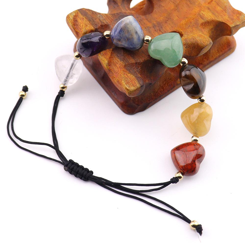 Seven Chakra Natural Stone Crystal Yoga Bracelet