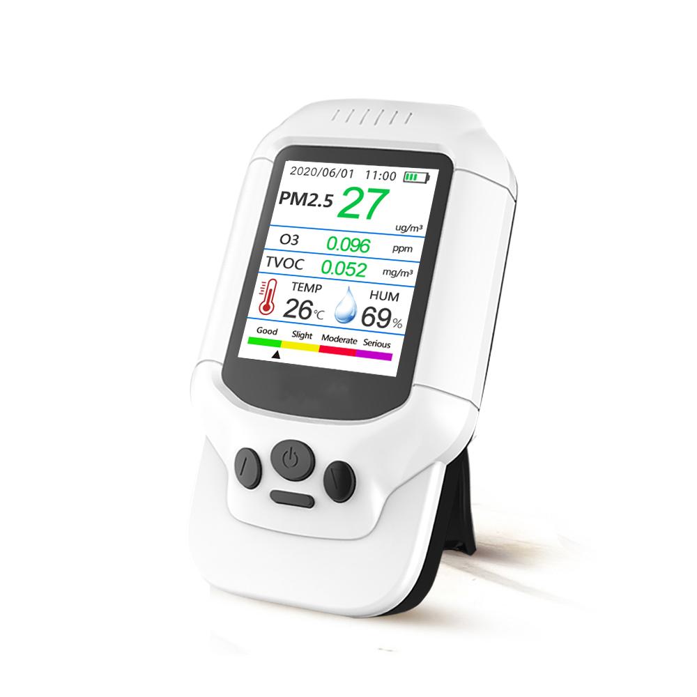 5V PM2.5/ 1.0 / 10 O3 Ozone Detector TVOC Air Quality Tester USB Instrument 2.8 LCD Screen Carbon Dioxide Formaldehyde Dust Haze Meter 155 x 87 x 35mm
