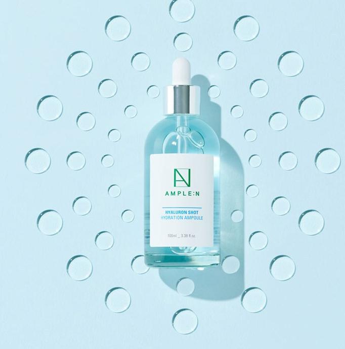 AMPLE:N Hyaluron Shot Ampoule – 100ml / 30ml | 6-Layer Hydration | Moisture-Boosting Serum