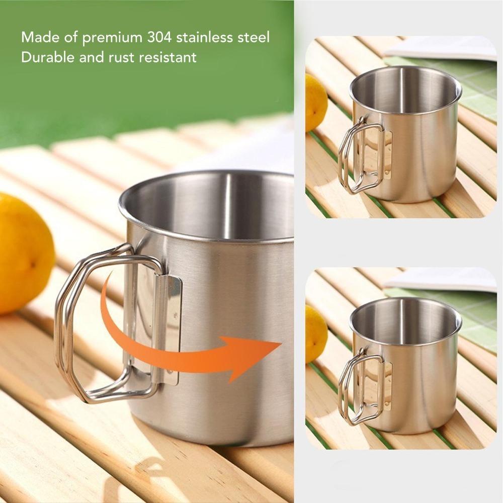 Rustless Steel Metal Drinking Mug 230ml/330ml Travel Tumbler Portable Mug  Trip Use