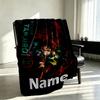 Custom Name Personalized Demon Slayer Print Blanket, Home Decor, Bedroom, Sofa, Camping, Couch, Gifts for Birthday Christmas