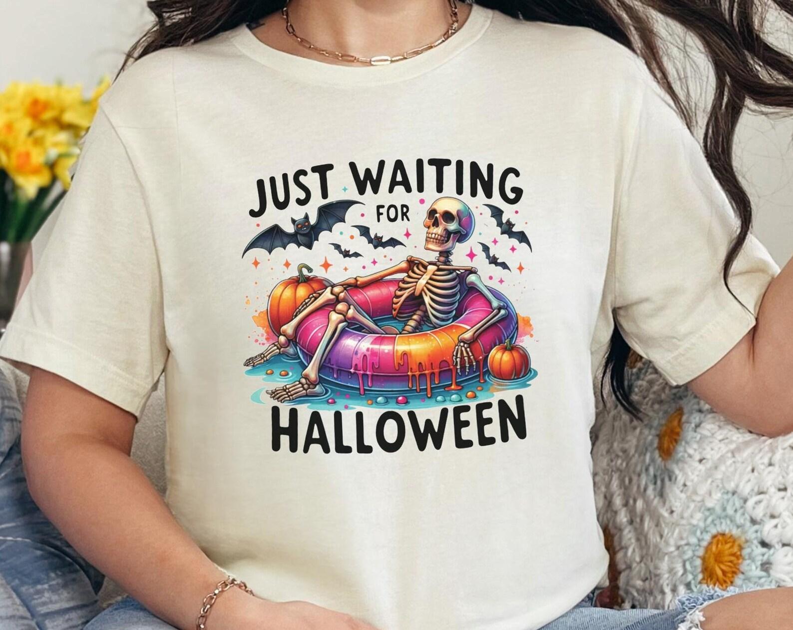Funny Skeleton Halloween T-Shirt: Spooky Summerween Tee XL