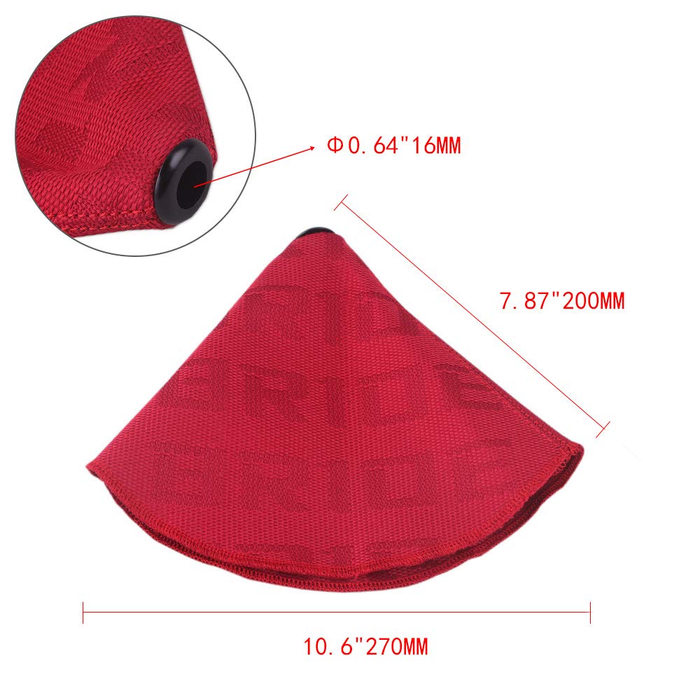 MUGE Shift Knob Cover Shift Knob Boot Cover Canvas Universal Stitching Collar (Blue)