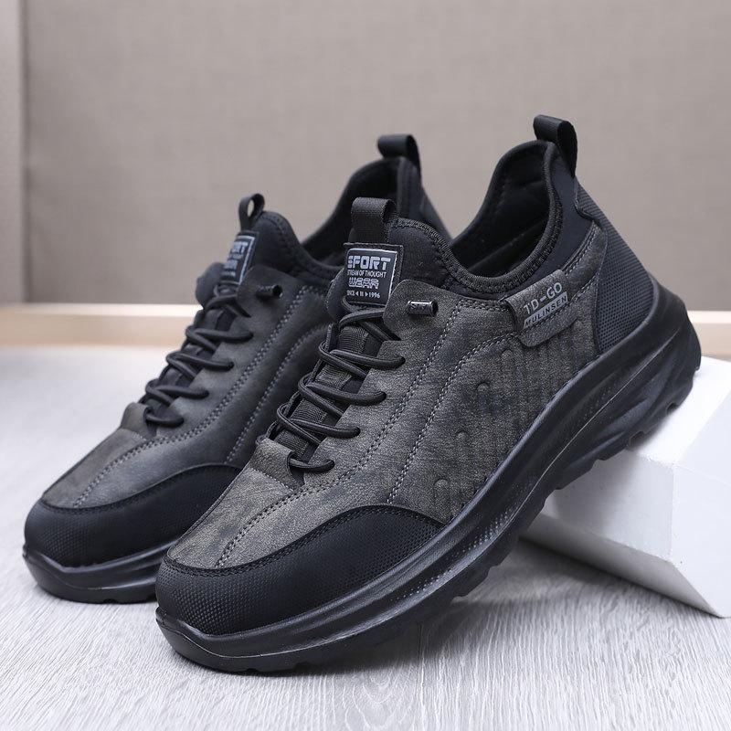 

Мужские повседневные туфли Old Beijing с нескользящей мягкой подошвой для ходьбы 43 серый