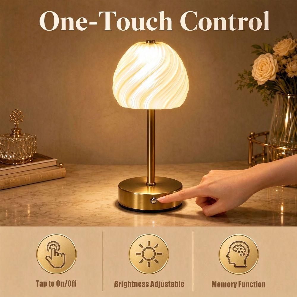 Dimmable Table Lamp Nordic Style Nightstand Light Vintage Touch Control Lamp Bar