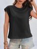 Women's Cotton Cap Sleeve Tank Top Crew Neck Loose Fit Summer T Shirt