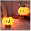 2024 Cute Pumpkin Night Light, Touch Lamp with 3 Brightness Levels, Soft Silicone Rechargeable Warm Light for Women and Kids