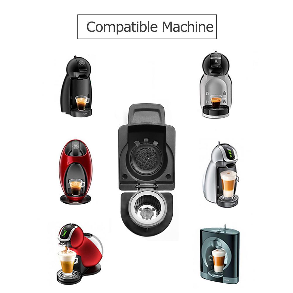 Macchina del Caffè Per Macchine Dolce Gusto Adattatore Riutilizzabile per Capsule di Caffè Per Macchina per Caffè Espresso con Crema