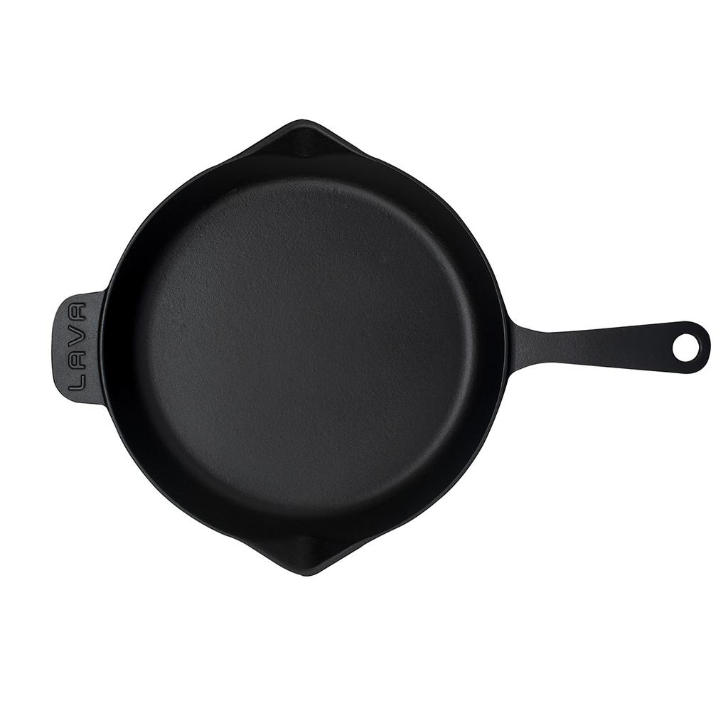 Lava Cast Iron Round Frying Pan. Long-Stem, Dia. Ø 28cm.
