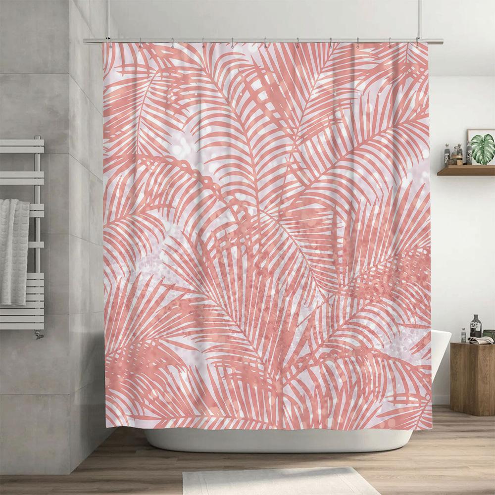 Beach Shower Curtain Beach Sunsets Blue Tones Waterproof Fabric Bath Mat Room Decor Custom Size Printing