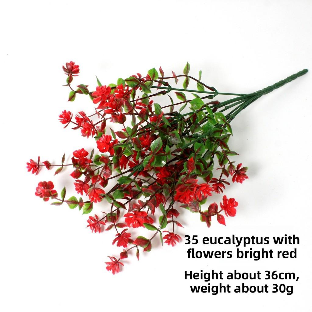 Robusta Artificial Eucalyptus Belt Faux Camellia Flowers Used For Outdoor Decor