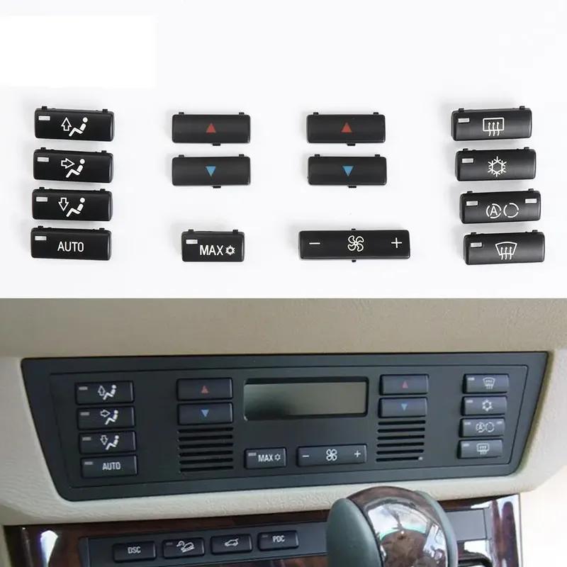 For BMW E39 E53 Car Center Console Climate A/C Control Panel Switch Buttons Cover Caps Key Replacement For BMW 5 Series X5