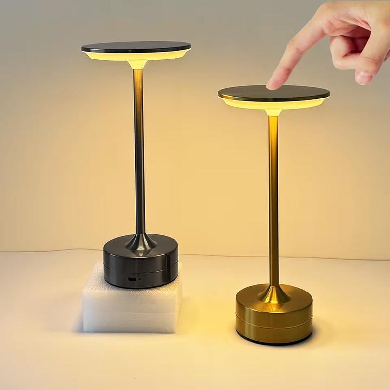LED Table Lamp Rechargeable Reading Wireless Lights USB Touch Three-tone Desk Night Light Infinitely Dimmable Atmosphere Lightin