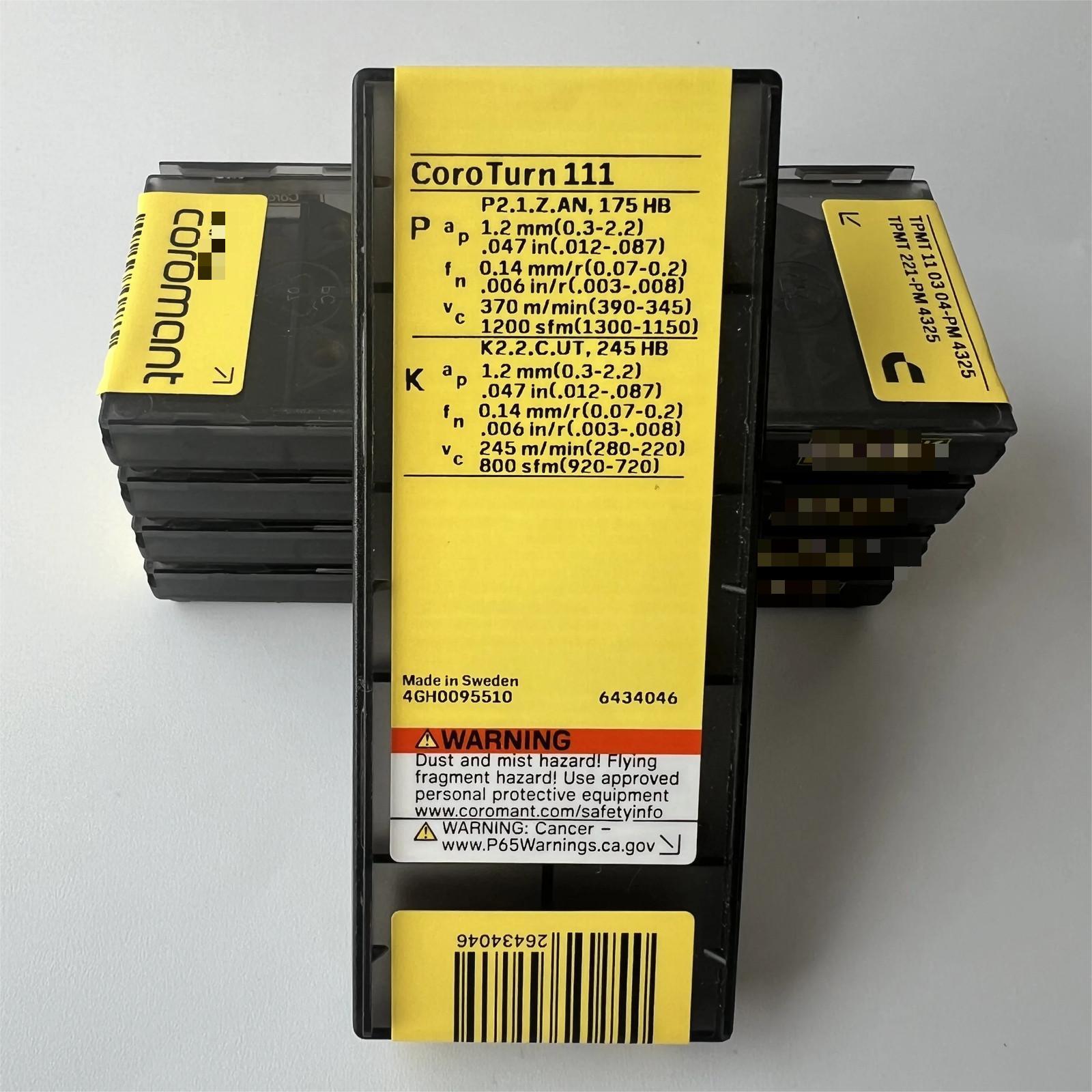 

Original Sandvik / TPMT110304-PM4325 / Carbide blade 10 Pcs