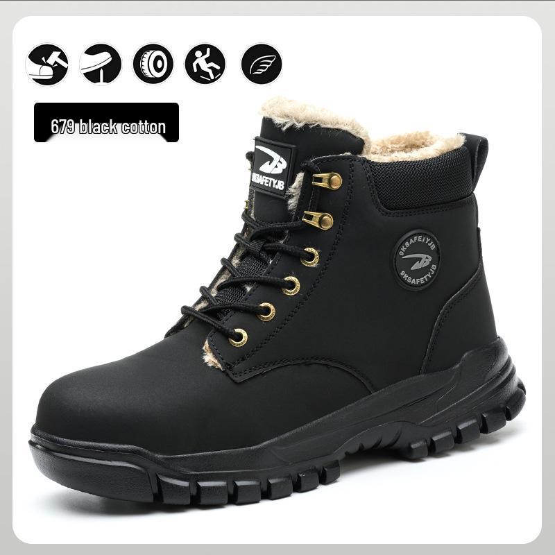 Men's Winter Safety Boots: Anti-Smash, Anti-Puncture, Warm, Comfortable, Casual Protection Shoes