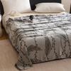 2025 New Smooth Bamboo Fiber Jacquard Multifunctional Double-layer Gauze Cold Blanket Towel Quilt
