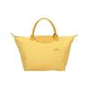 Le Pliage Color Sólido Logo Bordado Solapa a Presión Lona de Poliamida Reciclada Bolso Tote Dumpling Mediano para Mujer Amarillo 1623919A81