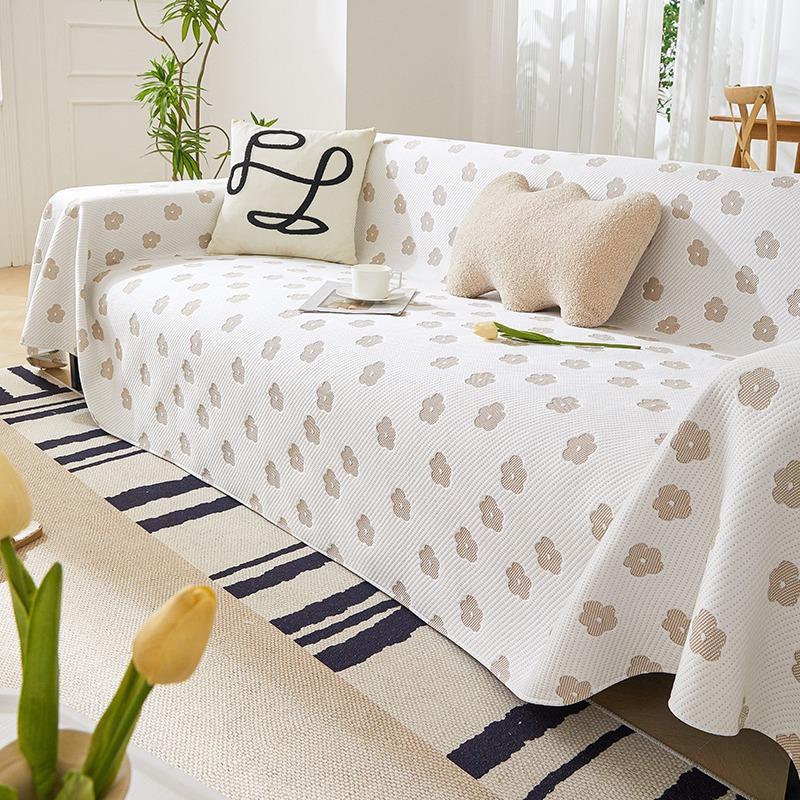 

Cool Ice Silk Sofa Cover Full Covered Summer Cushion Slipcover Soft Breathable Towel for Living Room Furniture 180*130cm