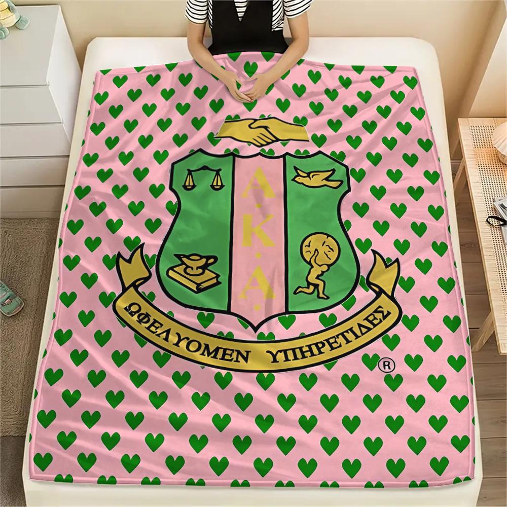 1Pc AKA Print Flannel Blanket, High quality Comfortable for All Seasons, Home Decor, Warmth and Comfort, Perfect for Christmas Gifts