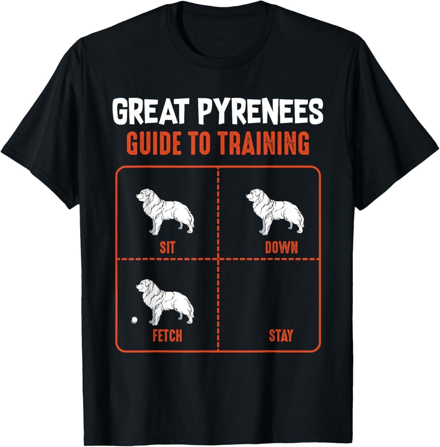 Great Pyrenees Guide To Training Funny Dog Pet Lover Gift Unisex T-Shirt S разноцветный