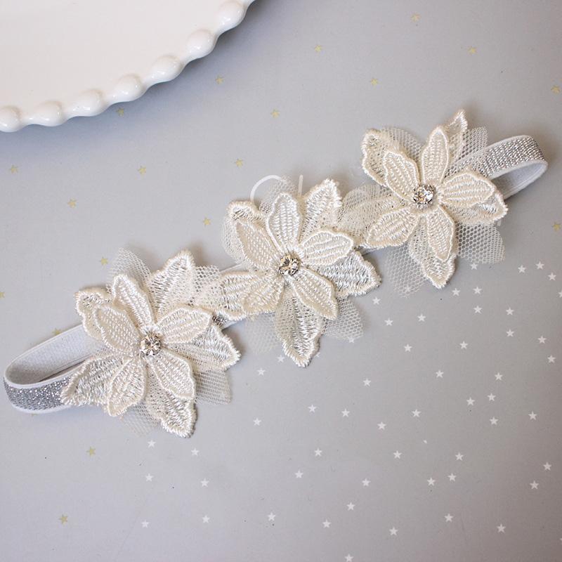 Lace Flower Baby Headband Princess Newborn Girls Hair Band Elastic Solid Color Hairband Fashion Hair Accessories