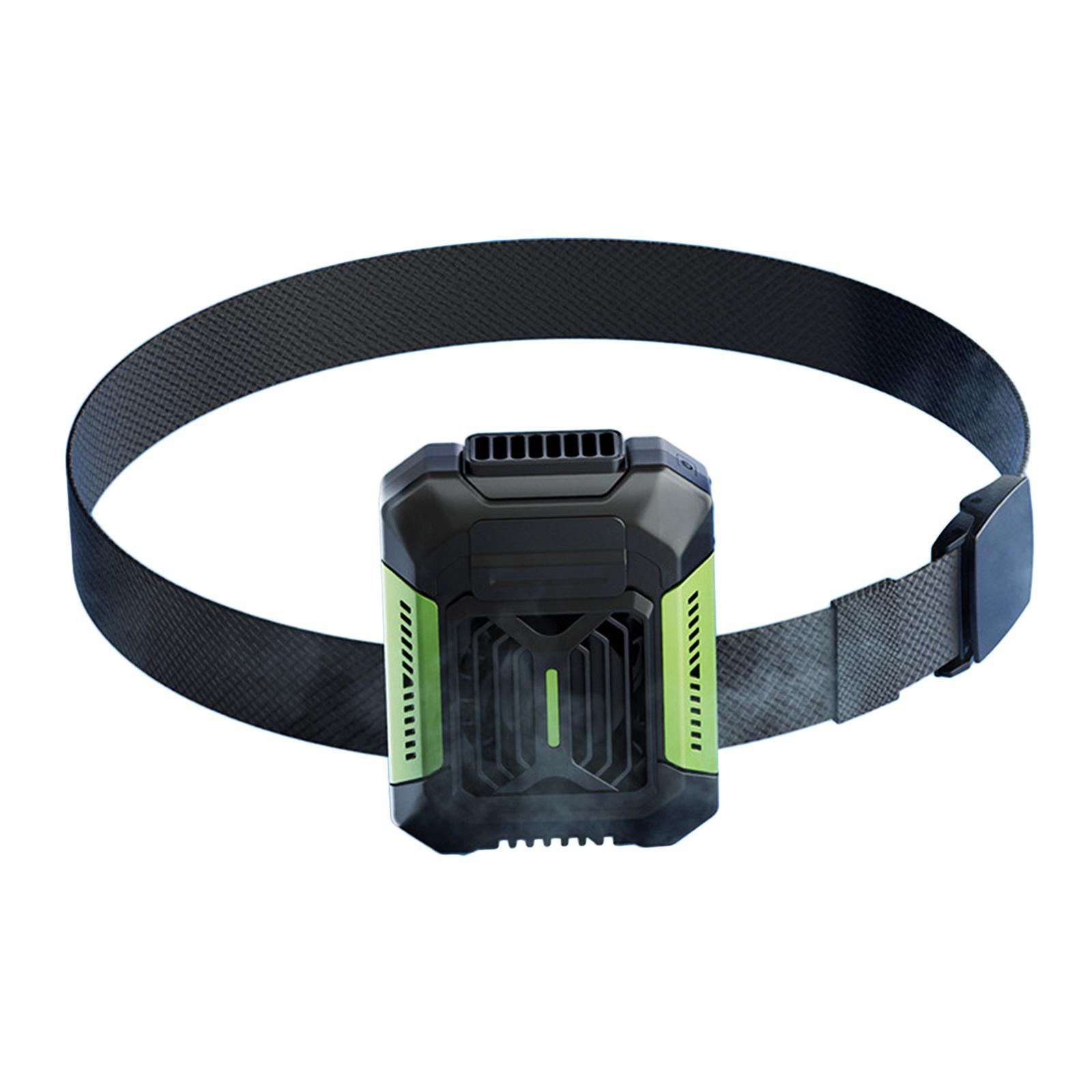 Портативный поясной вентилятор подарки 9000 мАч Handsfree с поясным ремнем небольшой охлаждающий вентилятор настольный вентилятор для кемпинга дома спальни офиса путешествий зелёный