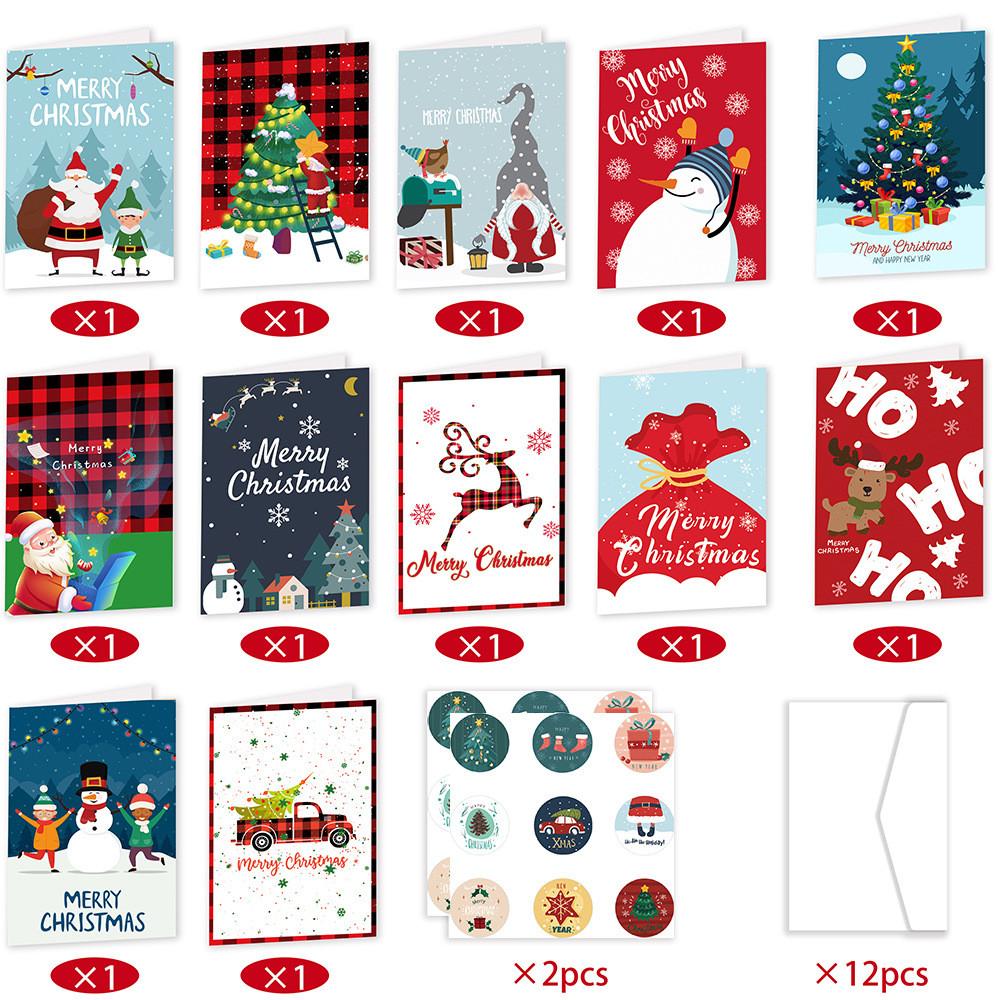 Holiday Christmas Merry Eve Envelope With Cardstock For Xmas Planners Party