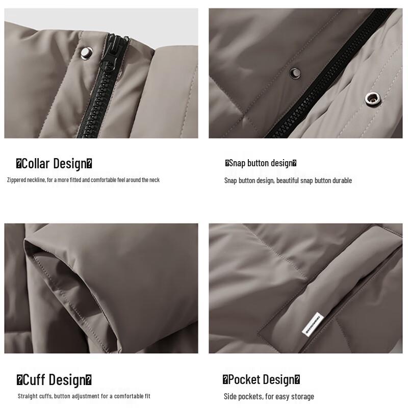 Fingercroxx Unisex Winter Stand-Collar Puffer Jacket