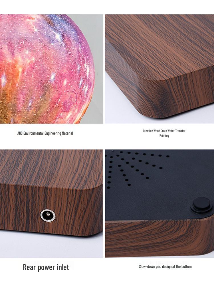 Magnetic Levitation 3D Galaxy Lamp: 14CM Starry Sky Atmosphere Ornament with Black Technology