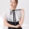 New Fashion Lapel Shoulder Fake Collar Ladies Removable Neck Shawl Wrap Shirt Detachable False Collar Clothes Accessory