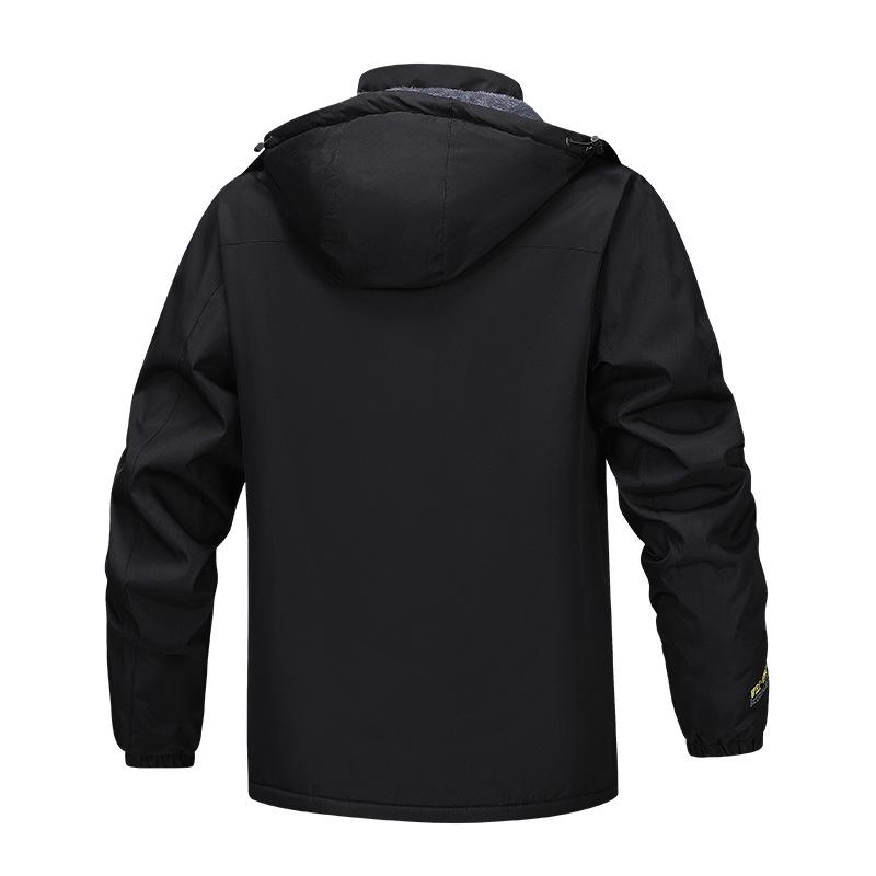 Giacca da Uomo Impermeabile in Cotone Foderata in Pile - Antivento, Anti Freddo e Calda per Autunno e Inverno