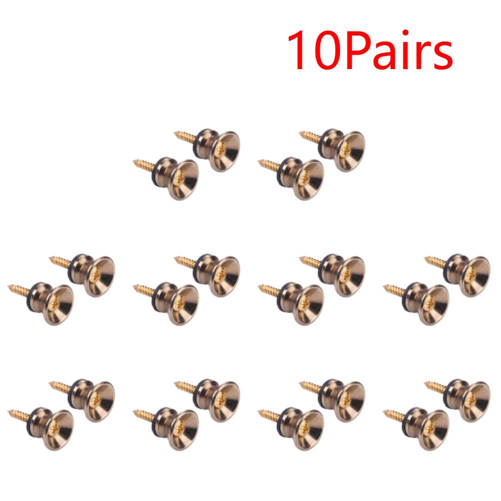10-20Pairs Guitar Strap Pin Metal Piano Pin Fixed Strap Pin Simple Convenient Prevent Guitar Bass from Slipping off Strap Buckle