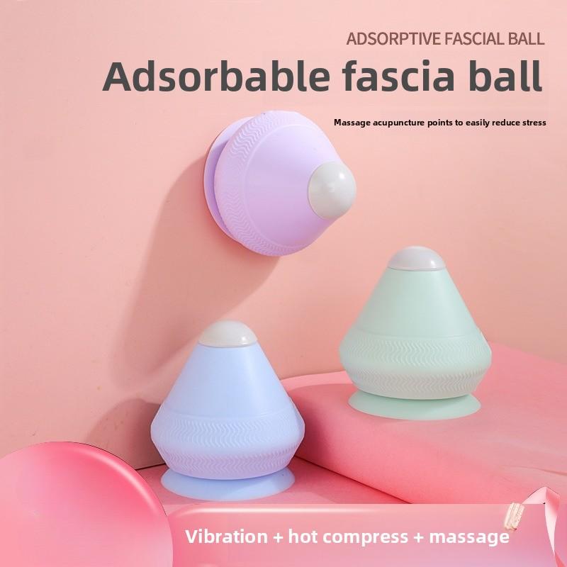 Smart Auto-Adhesive Muscle Recovery Ball-Multi-Zone Pulsation Massager for Feet/Neck/Back with Adjustable Heat & Vibration Modes