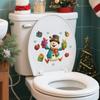 A Funny Snowman Bathroom Toilet Decoration Sticker for Giving Christmas Gifts
