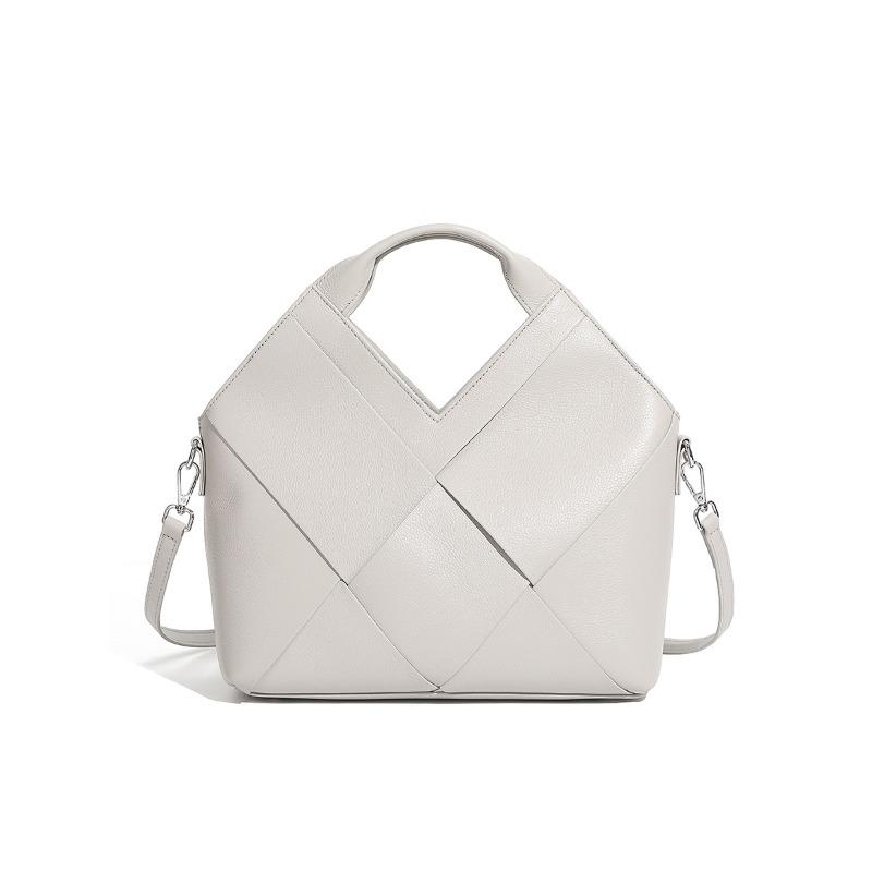 

Плетеная сумка из кожи высшего качества с дизайном перевернутого треугольника, модная сумка кроссбоди из мягкой кожи для женщин 28 * 10 * 19 серый