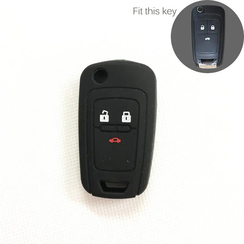 Car Silicone Remote Key Cover Case Fob Shell For Chevrolet Aveo Onix Volt Spark Orlando Trax Camaro Equinox Impala Sonic Cruze