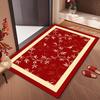 New Year Red Festive Diatomaceous Earth Bathroom Mat - Dirt & Wear-Resistant Entrance Mat