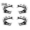 Ghostly Eye Decorations 2 Pairs Halloween Tattoo Stickers, Waterproof Temporary Face Decals with Creative Festival Party Supplies Pumpkin Bat