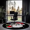 Christmas Santa Claus Printed Round Rug Carpet Chair Rug Area Rug Entryway Doormats,for Office Chair Living Room Bedroom Kitchen Room.