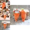 Cute Carrot Bunny Plush Toy Pendant For Bags And Keys, Soft Short Plush, 15cm Height